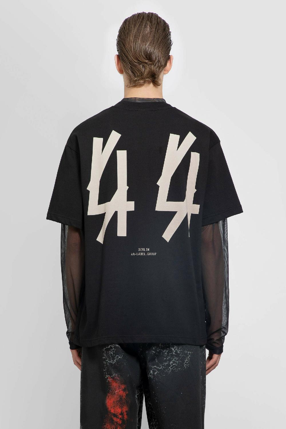 Antonioli 44 LABEL GROUP MAN BLACK T-SHIRTS & TANK TOPS