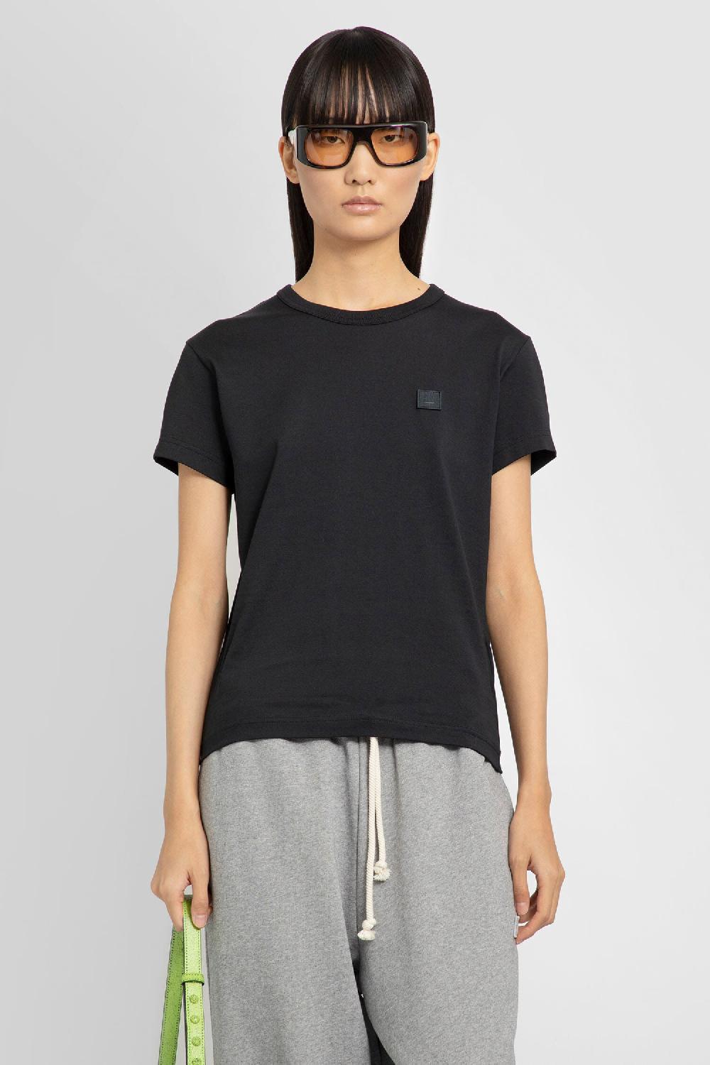 Antonioli ACNE STUDIOS WOMAN BLACK T-SHIRTS & TANK TOPS