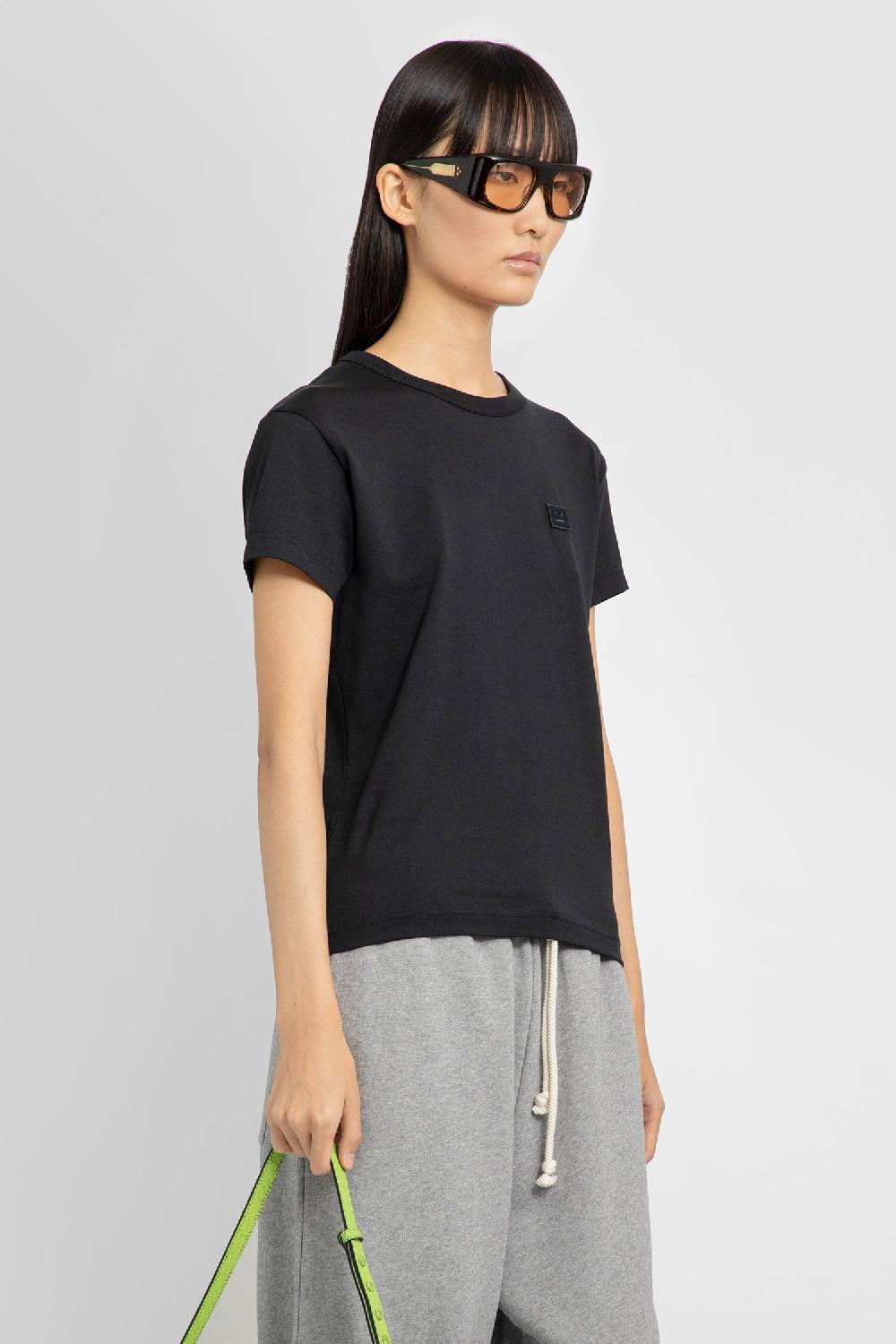 Antonioli ACNE STUDIOS WOMAN BLACK T-SHIRTS & TANK TOPS