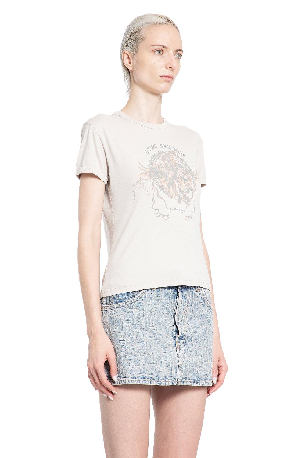 Antonioli ACNE STUDIOS WOMAN GREY T-SHIRTS & TANK TOPS