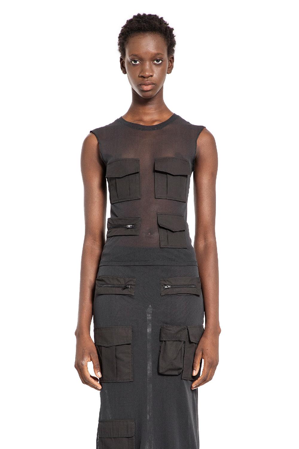 Antonioli ACNE STUDIOS WOMAN GREY T-SHIRTS & TANK TOPS