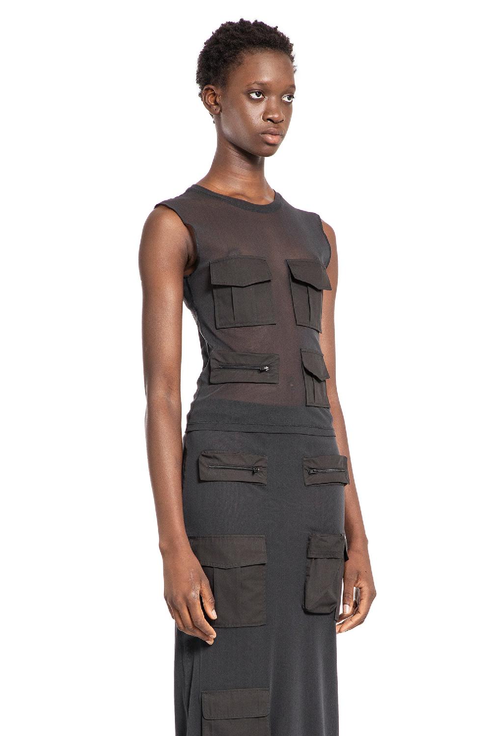 Antonioli ACNE STUDIOS WOMAN GREY T-SHIRTS & TANK TOPS