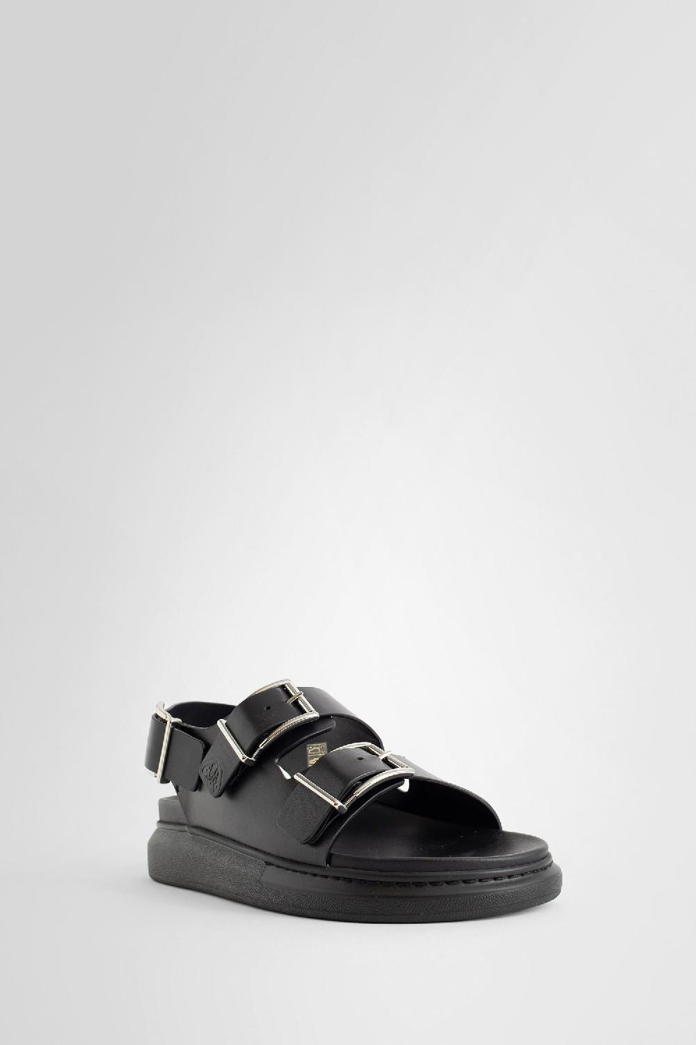 Antonioli ALEXANDER MCQUEEN MAN BLACK SANDALS & SLIDES
