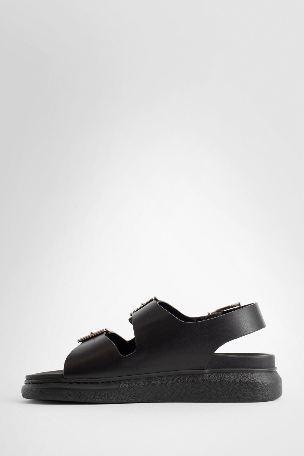 Antonioli ALEXANDER MCQUEEN MAN BLACK SANDALS & SLIDES