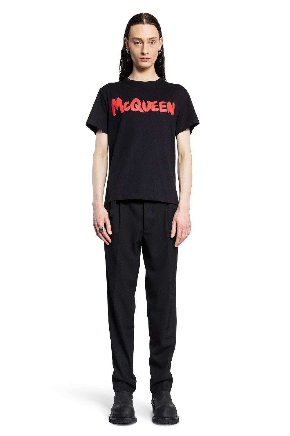 Antonioli ALEXANDER MCQUEEN MAN BLACK T-SHIRTS & TANK TOPS