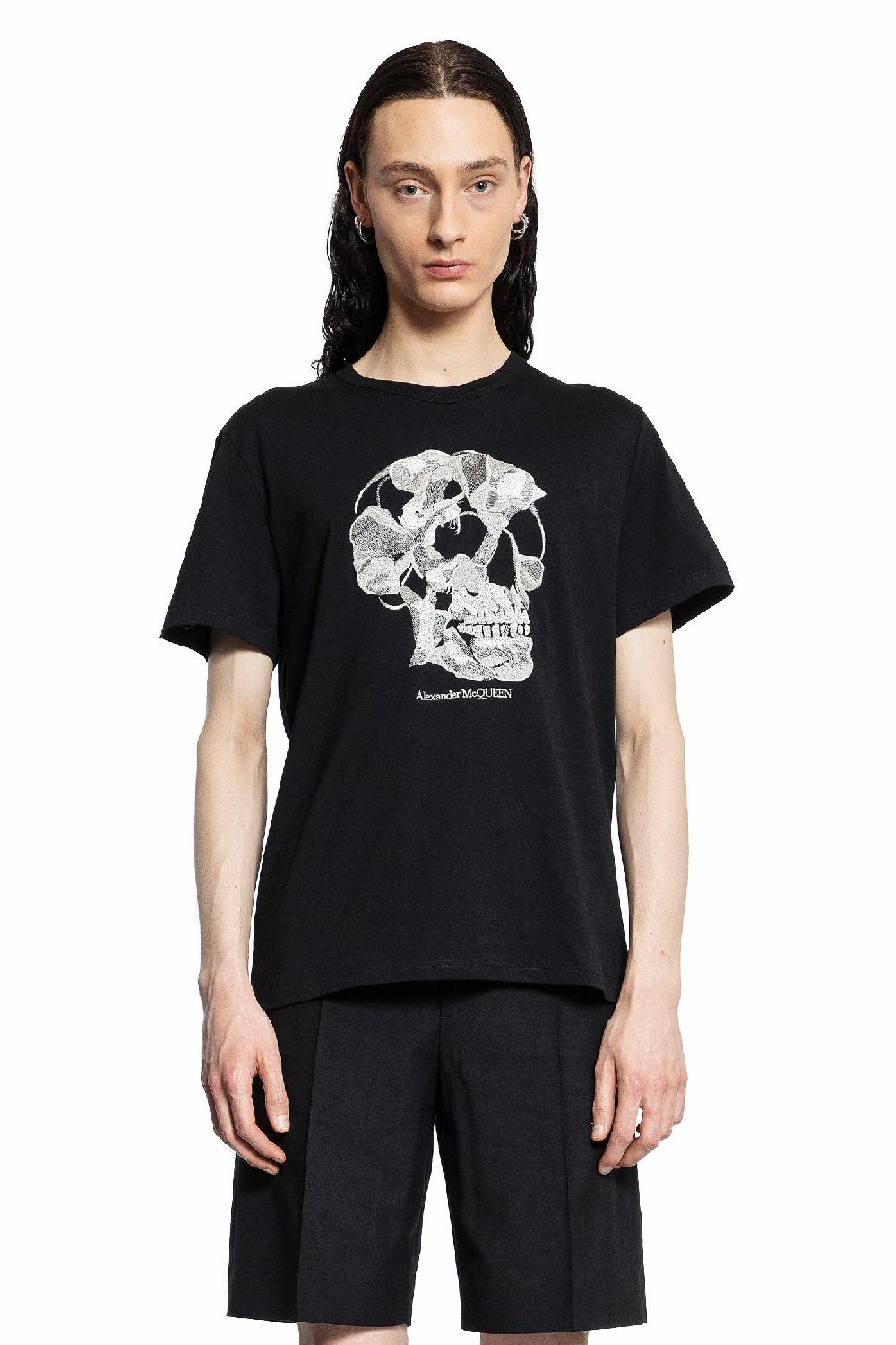 Antonioli ALEXANDER MCQUEEN MAN BLACK T-SHIRTS & TANK TOPS