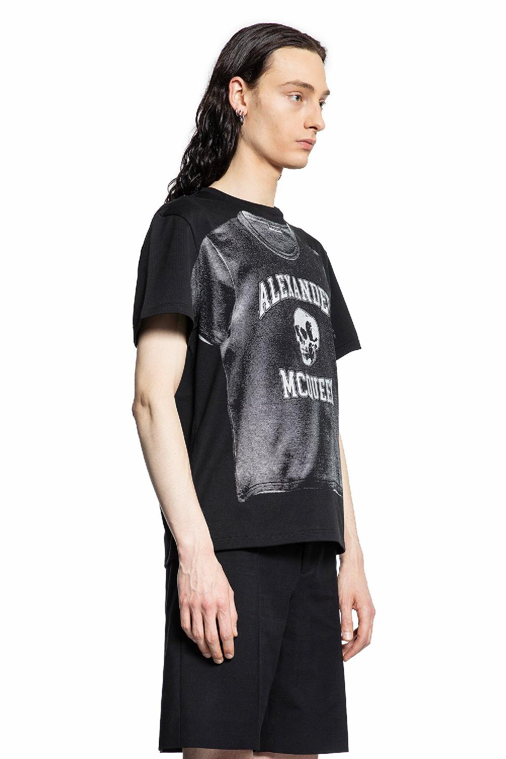 Antonioli ALEXANDER MCQUEEN MAN BLACK T-SHIRTS & TANK TOPS