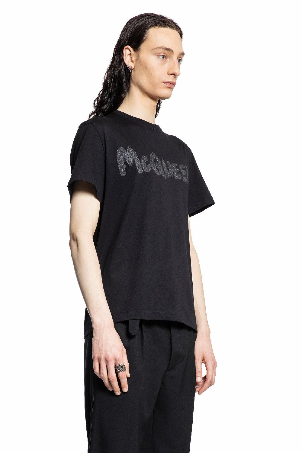 Antonioli ALEXANDER MCQUEEN MAN BLACK T-SHIRTS & TANK TOPS