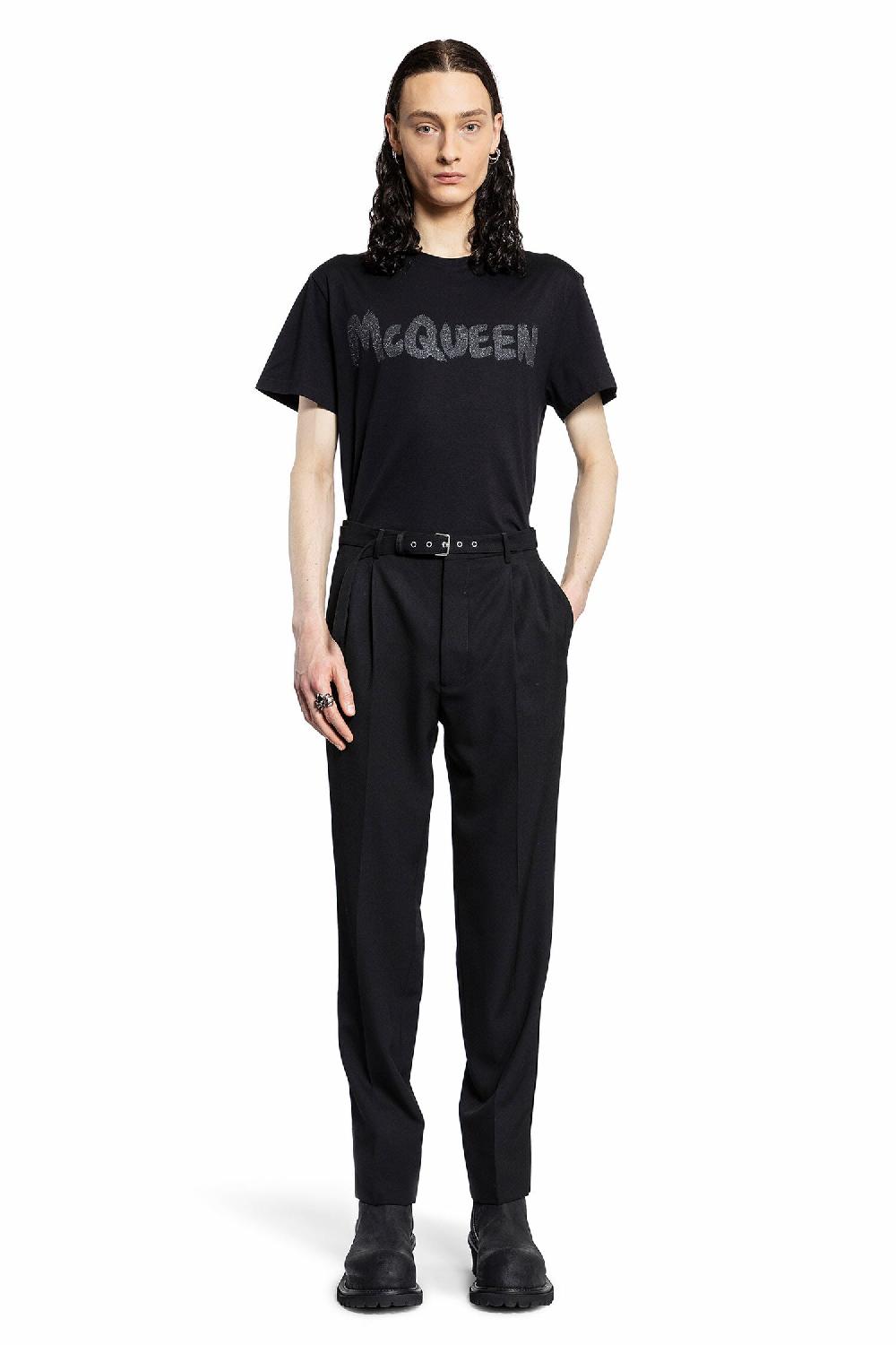 Antonioli ALEXANDER MCQUEEN MAN BLACK T-SHIRTS & TANK TOPS