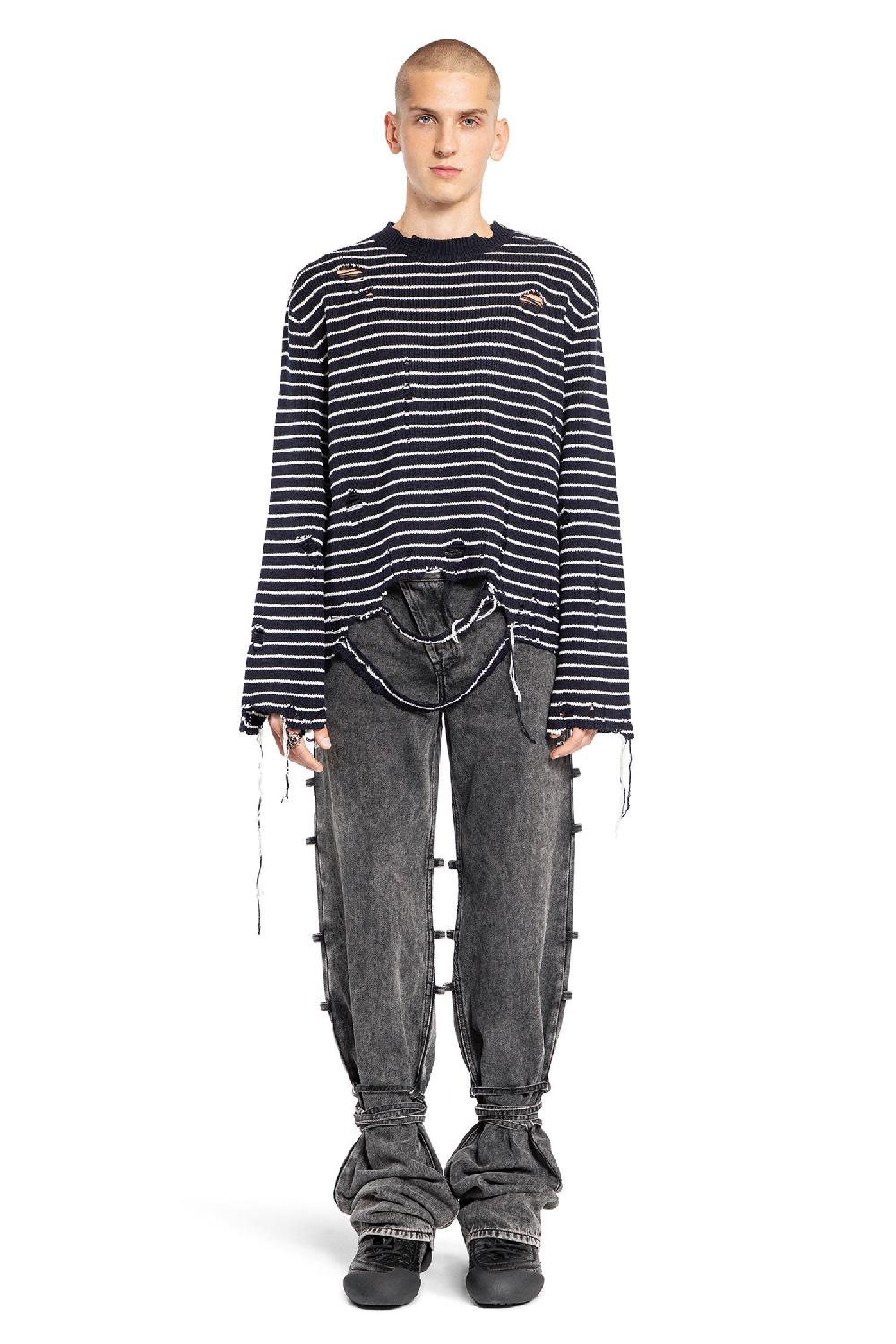 Antonioli ALEXANDER MCQUEEN MAN BLACK&WHITE KNITWEAR