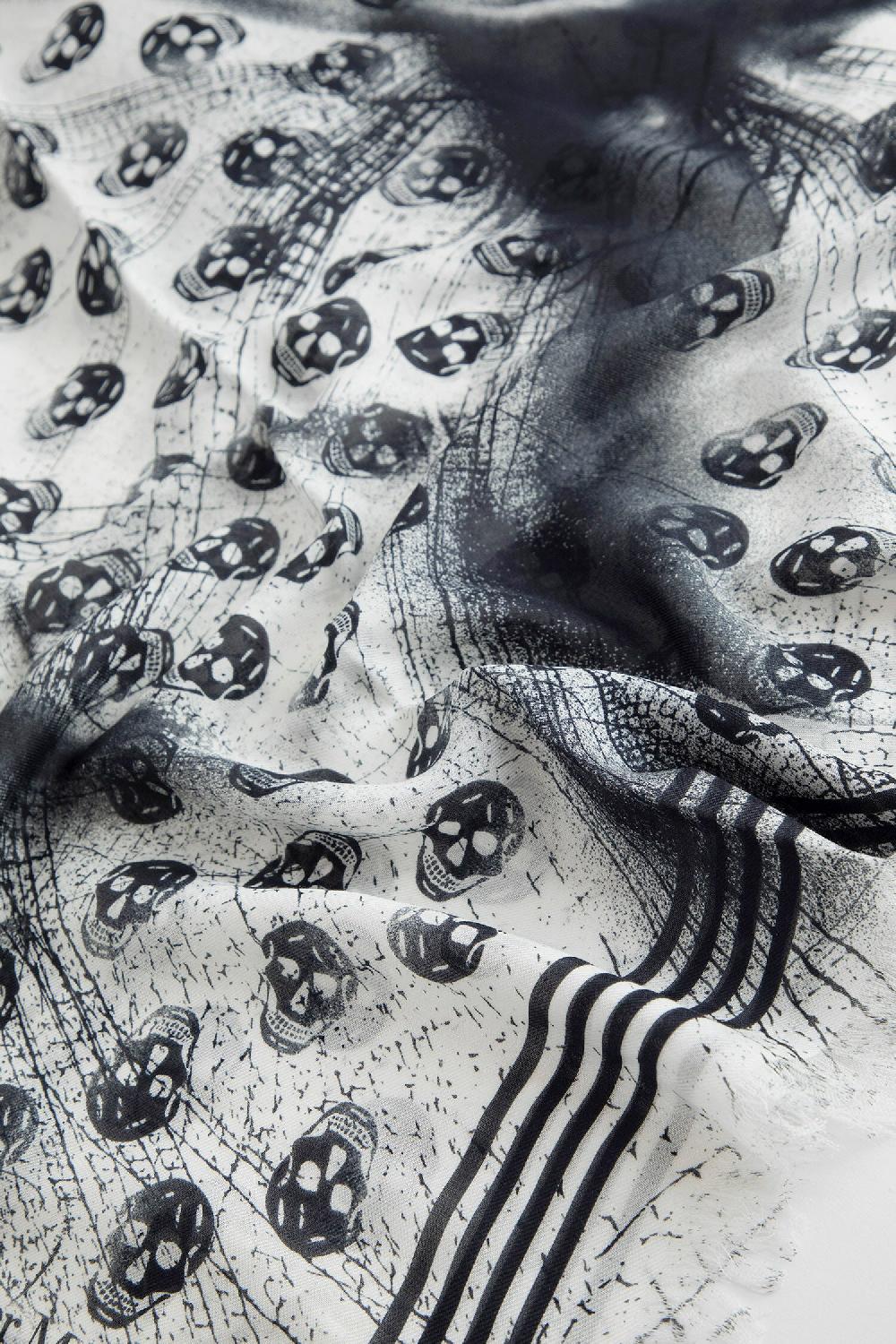 Antonioli ALEXANDER MCQUEEN MAN BLACK&WHITE SCARVES