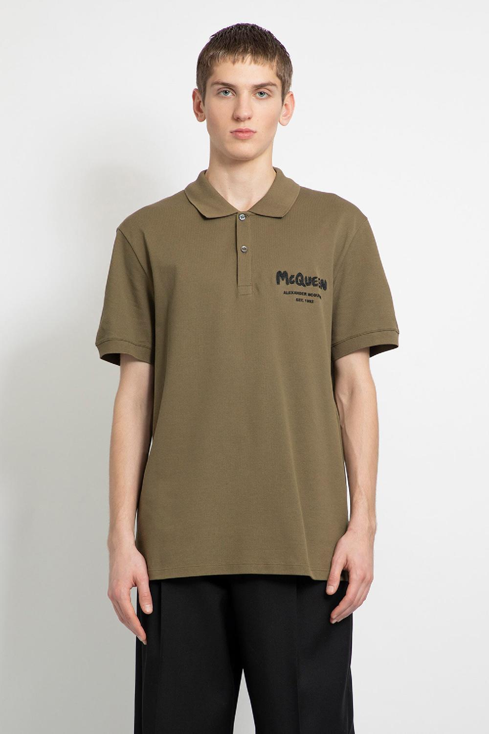 Antonioli ALEXANDER MCQUEEN MAN GREEN T-SHIRTS & TANK TOPS