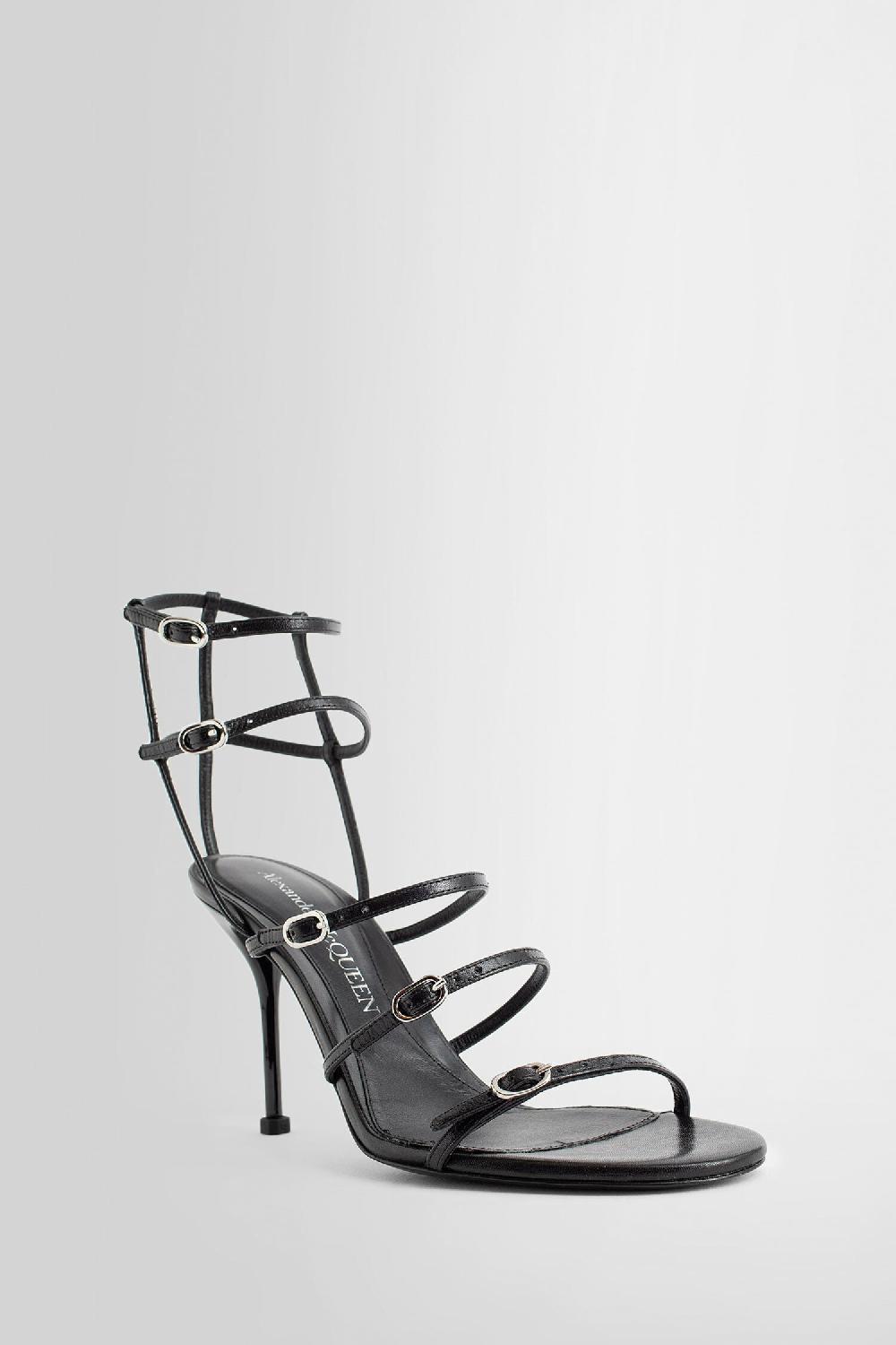 Antonioli ALEXANDER MCQUEEN WOMAN BLACK SANDALS & SLIDES