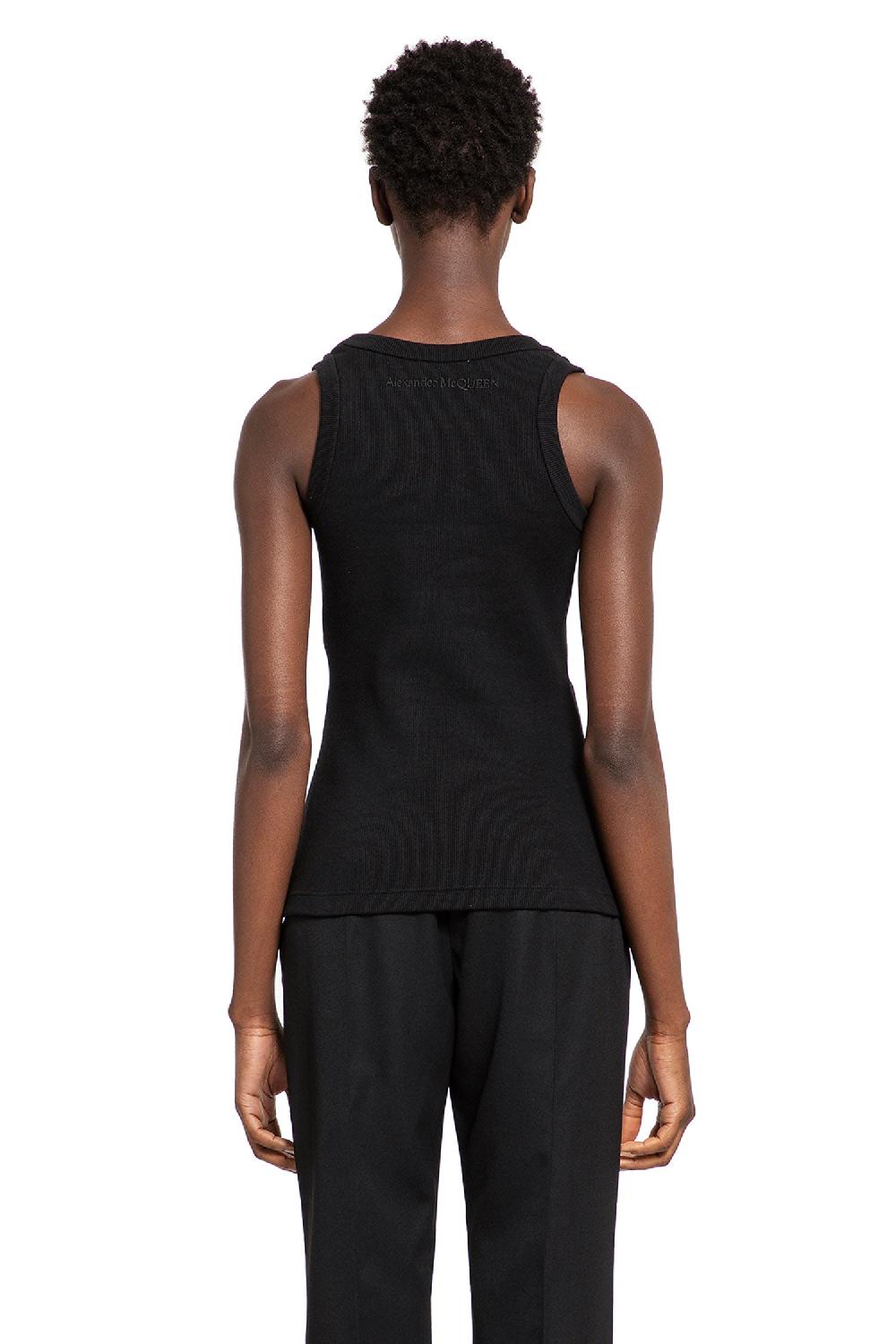 Antonioli ALEXANDER MCQUEEN WOMAN BLACK T-SHIRTS & TANK TOPS