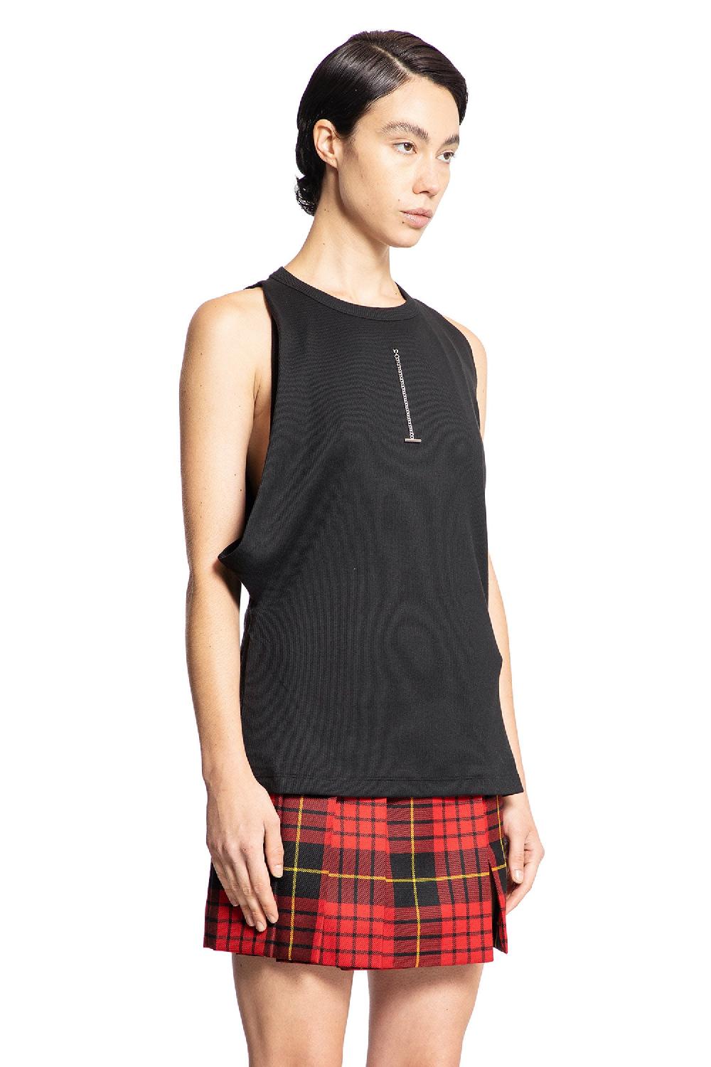 Antonioli ALEXANDER MCQUEEN WOMAN BLACK T-SHIRTS & TANK TOPS