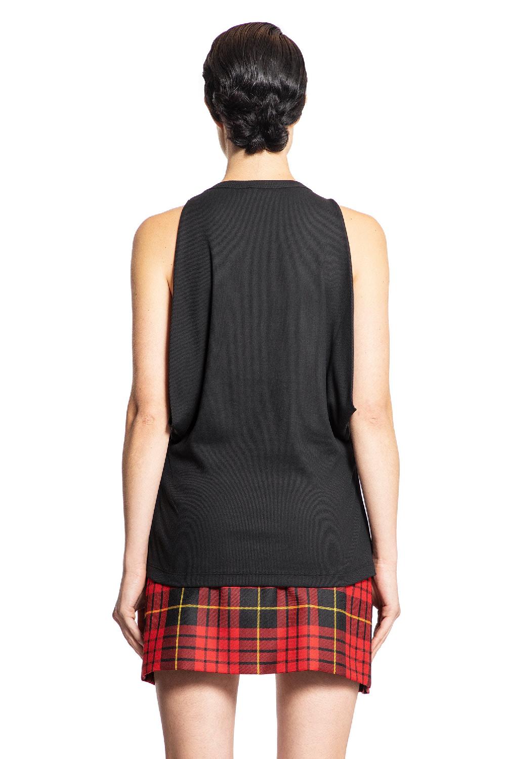 Antonioli ALEXANDER MCQUEEN WOMAN BLACK T-SHIRTS & TANK TOPS