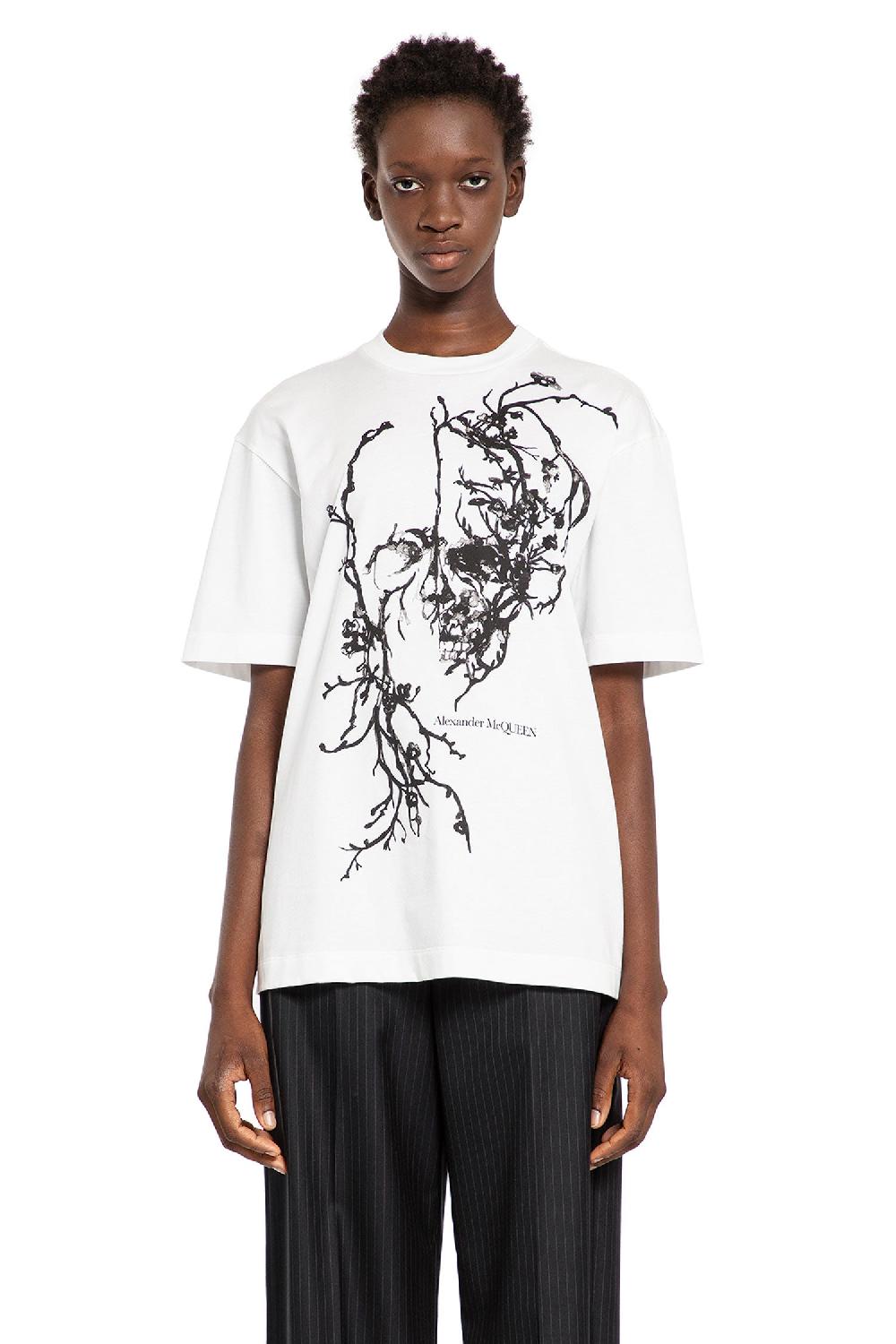 Antonioli ALEXANDER MCQUEEN WOMAN WHITE T-SHIRTS & TANK TOPS