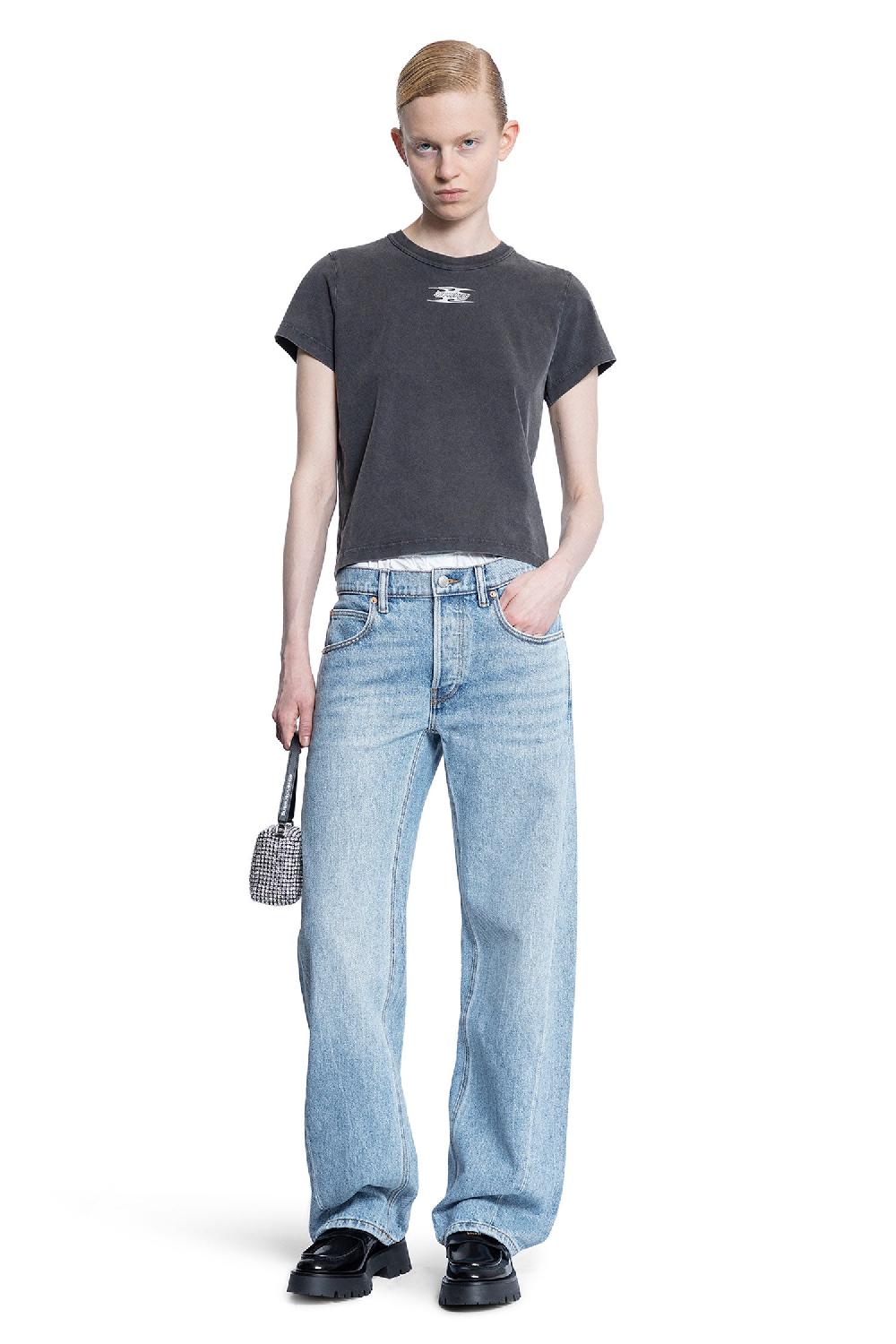 Antonioli ALEXANDER WANG WOMAN GREY T-SHIRTS & TANK TOPS