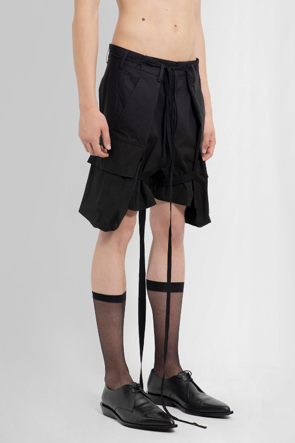 Antonioli ANN DEMEULEMEESTER MAN BLACK SHORTS & SKIRTS