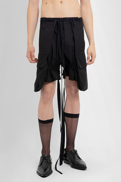 Antonioli ANN DEMEULEMEESTER MAN BLACK SHORTS & SKIRTS