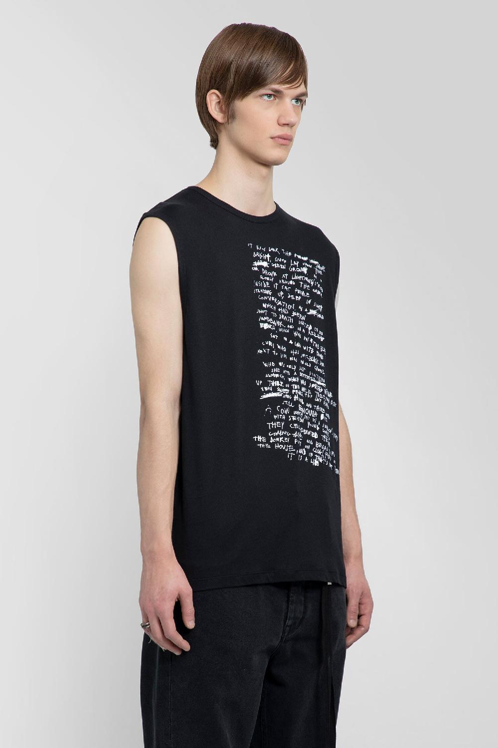 Antonioli ANN DEMEULEMEESTER MAN BLACK T-SHIRTS & TANK TOPS