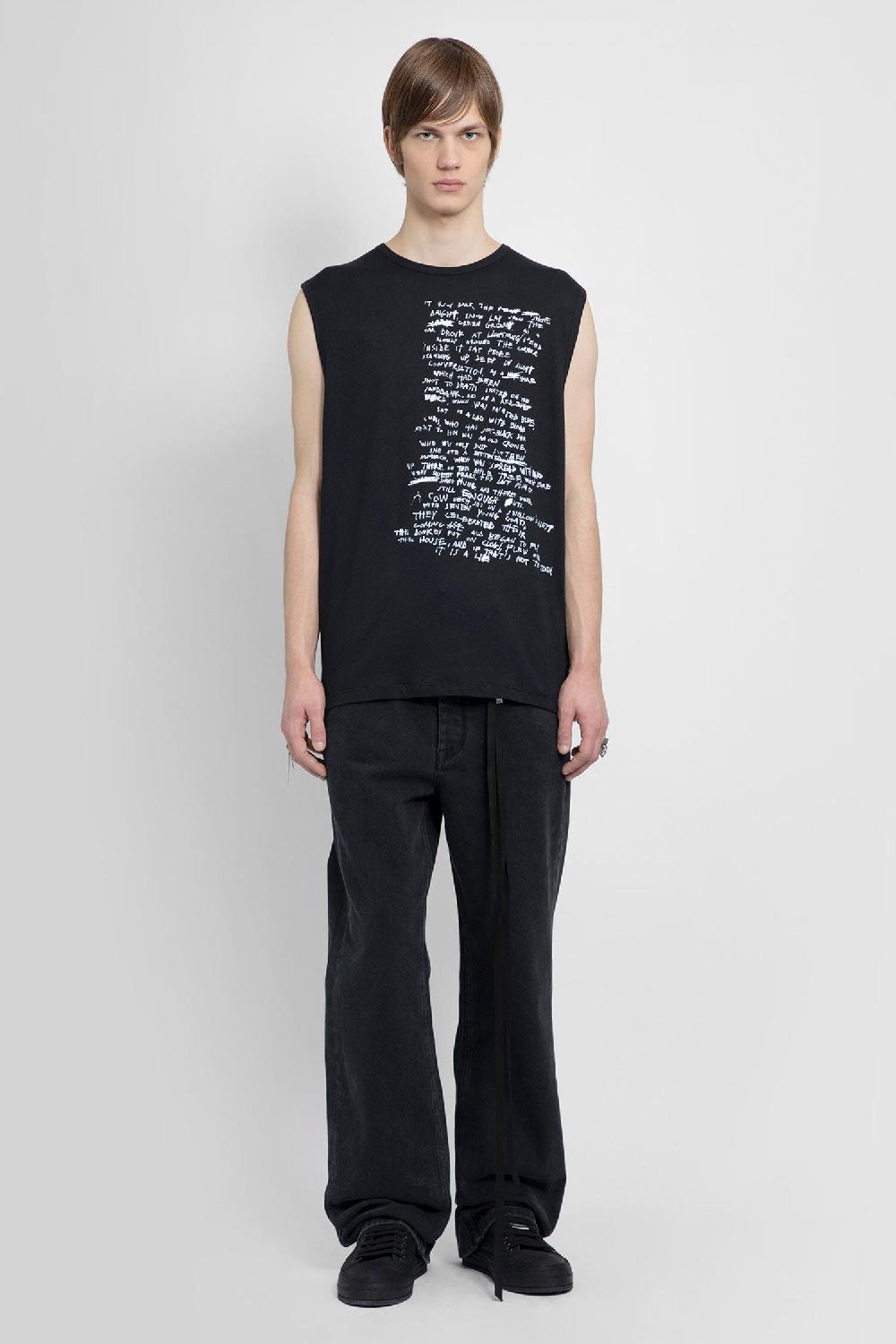 Antonioli ANN DEMEULEMEESTER MAN BLACK T-SHIRTS & TANK TOPS