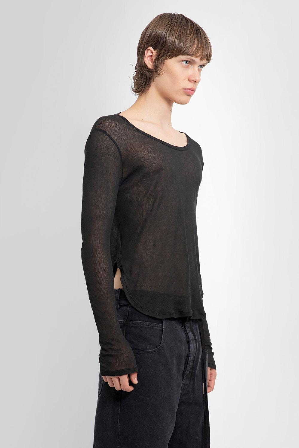 Antonioli ANN DEMEULEMEESTER MAN BLACK T-SHIRTS & TANK TOPS