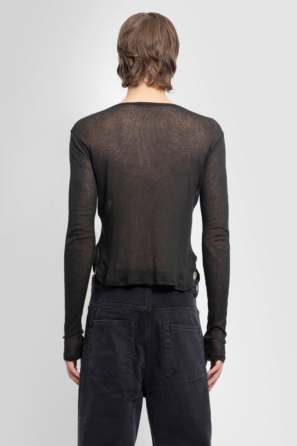 Antonioli ANN DEMEULEMEESTER MAN BLACK T-SHIRTS & TANK TOPS