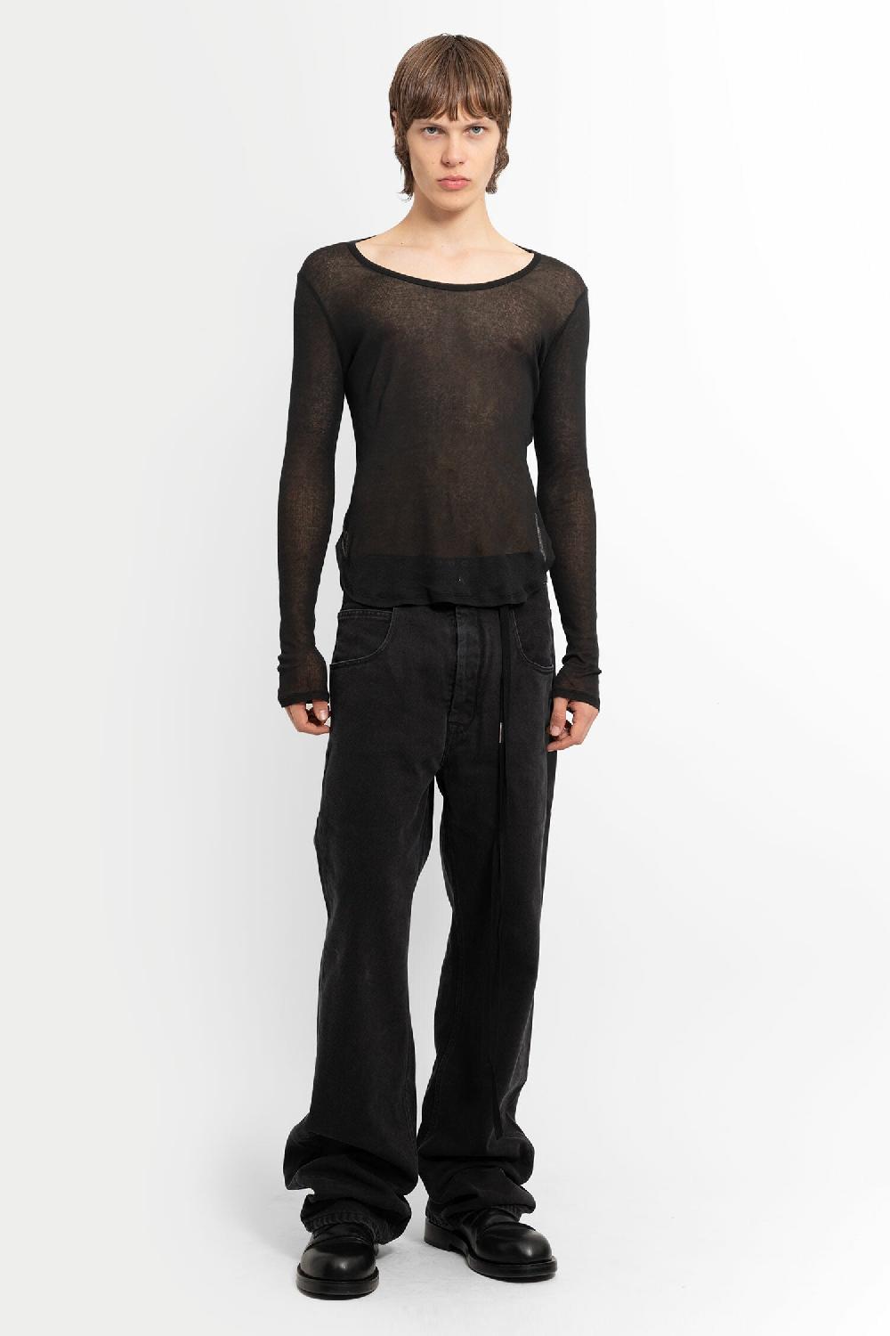 Antonioli ANN DEMEULEMEESTER MAN BLACK T-SHIRTS & TANK TOPS