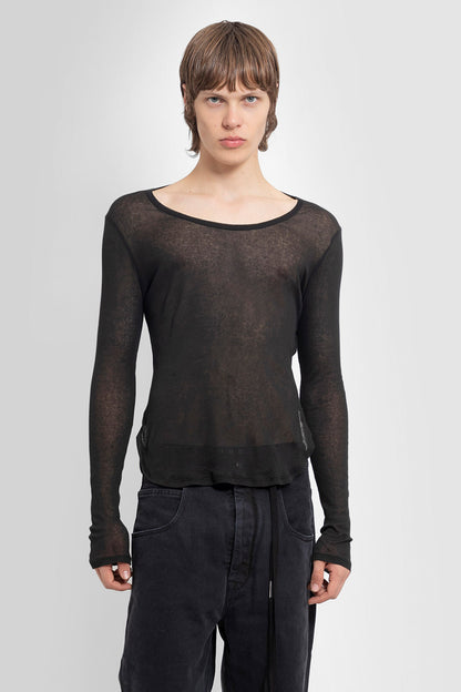 Antonioli ANN DEMEULEMEESTER MAN BLACK T-SHIRTS & TANK TOPS
