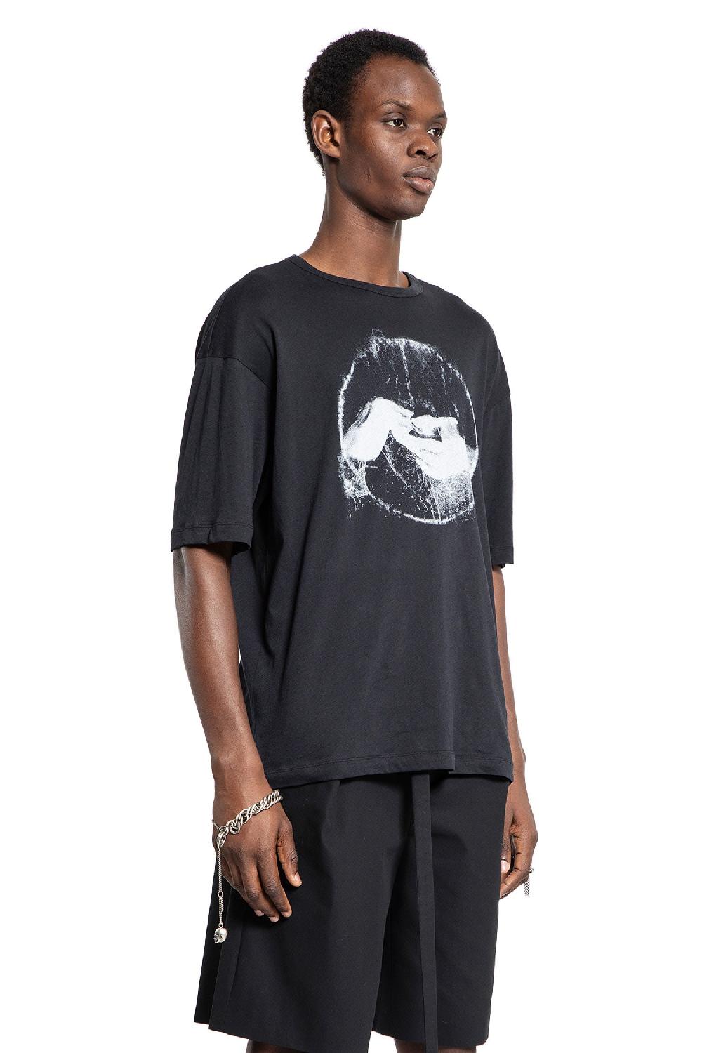 Antonioli ANN DEMEULEMEESTER MAN BLACK T-SHIRTS & TANK TOPS
