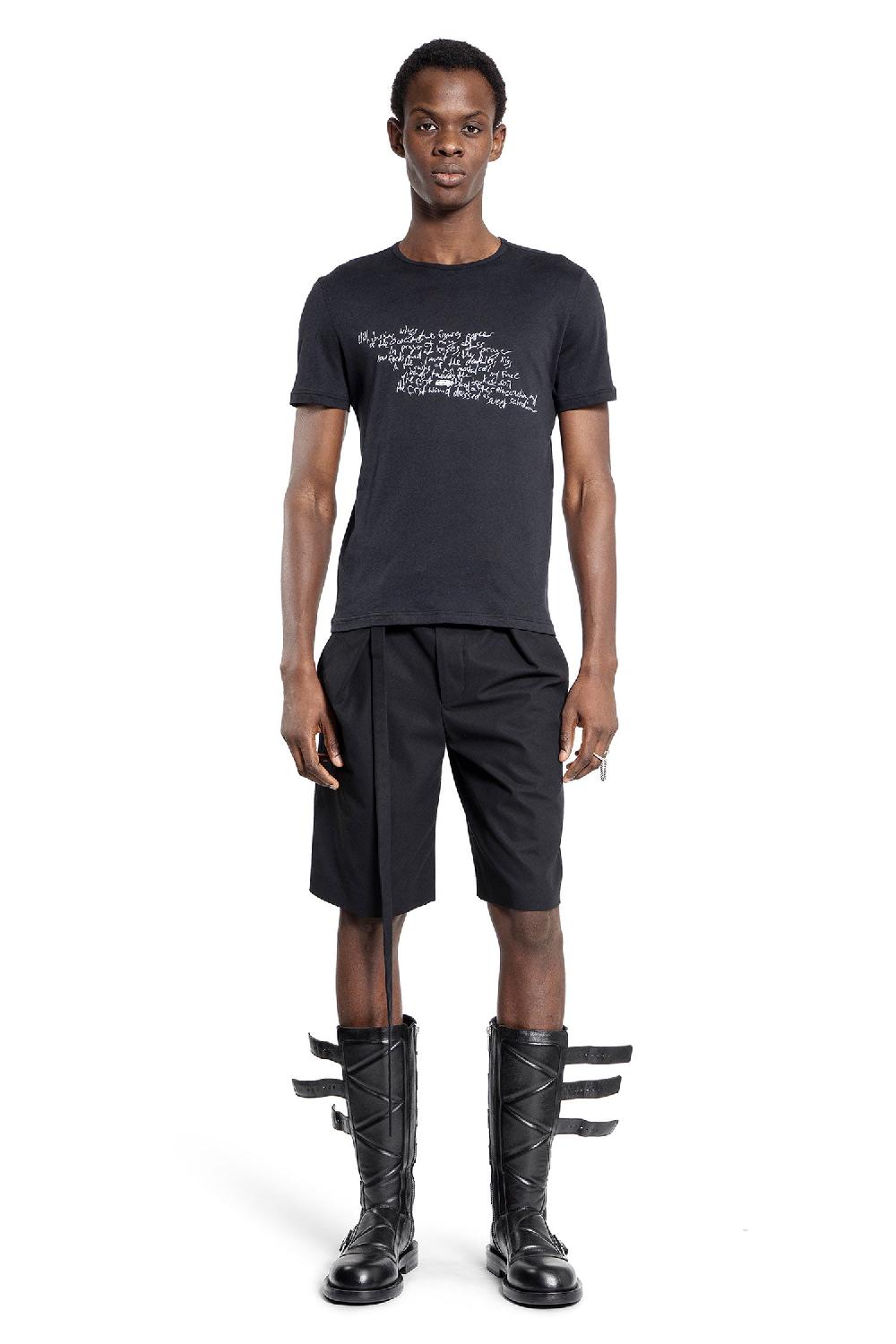 Antonioli ANN DEMEULEMEESTER MAN BLACK T-SHIRTS & TANK TOPS