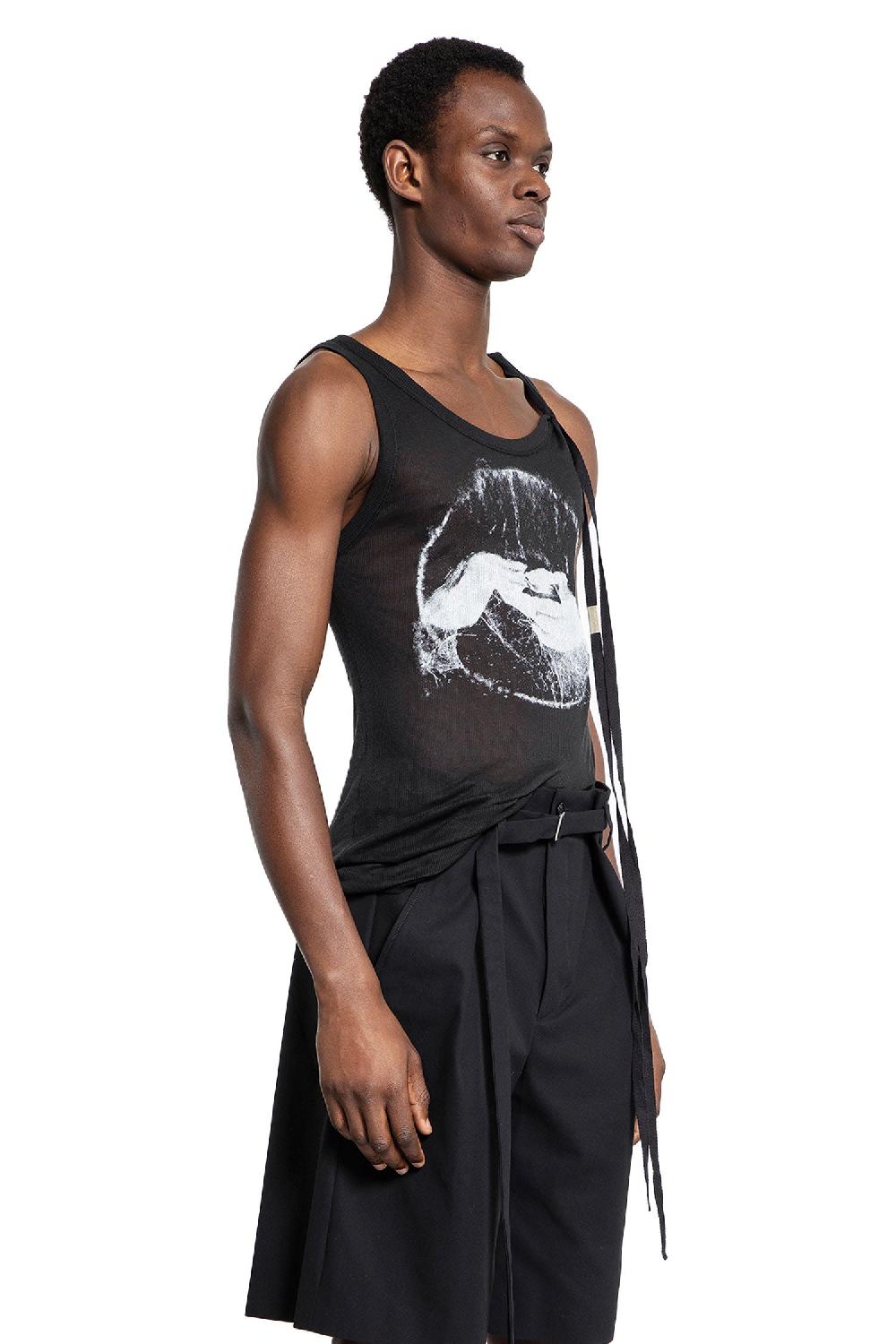 Antonioli ANN DEMEULEMEESTER MAN BLACK T-SHIRTS & TANK TOPS