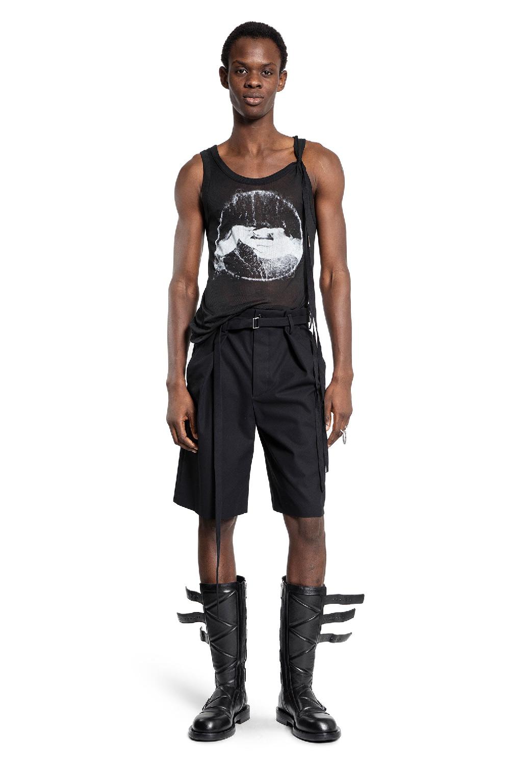 Antonioli ANN DEMEULEMEESTER MAN BLACK T-SHIRTS & TANK TOPS