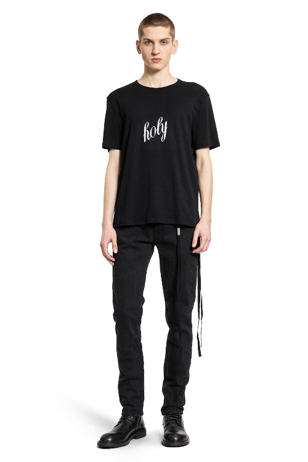 Antonioli ANN DEMEULEMEESTER MAN BLACK T-SHIRTS & TANK TOPS