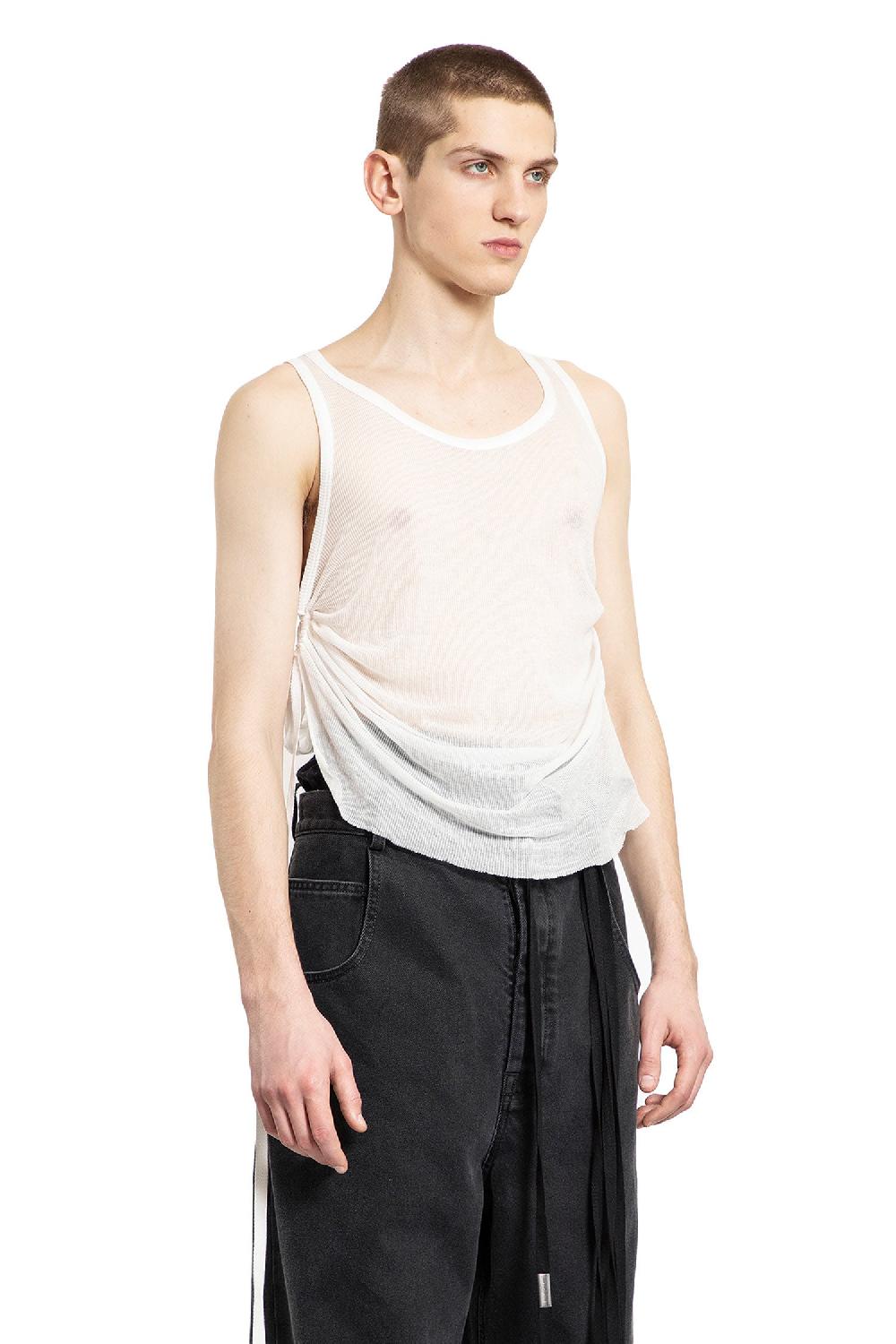 Antonioli ANN DEMEULEMEESTER MAN OFF-WHITE T-SHIRTS & TANK TOPS