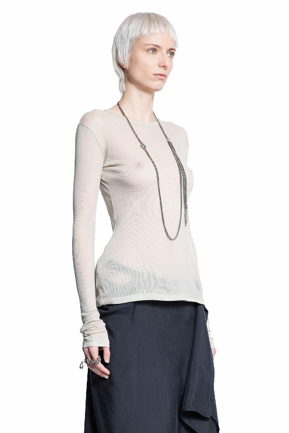 Antonioli ANN DEMEULEMEESTER WOMAN BEIGE T-SHIRTS & TANK TOPS