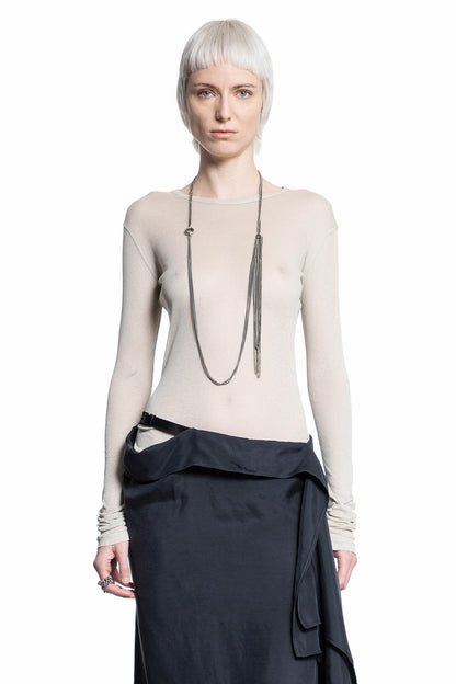 Antonioli ANN DEMEULEMEESTER WOMAN BEIGE T-SHIRTS & TANK TOPS
