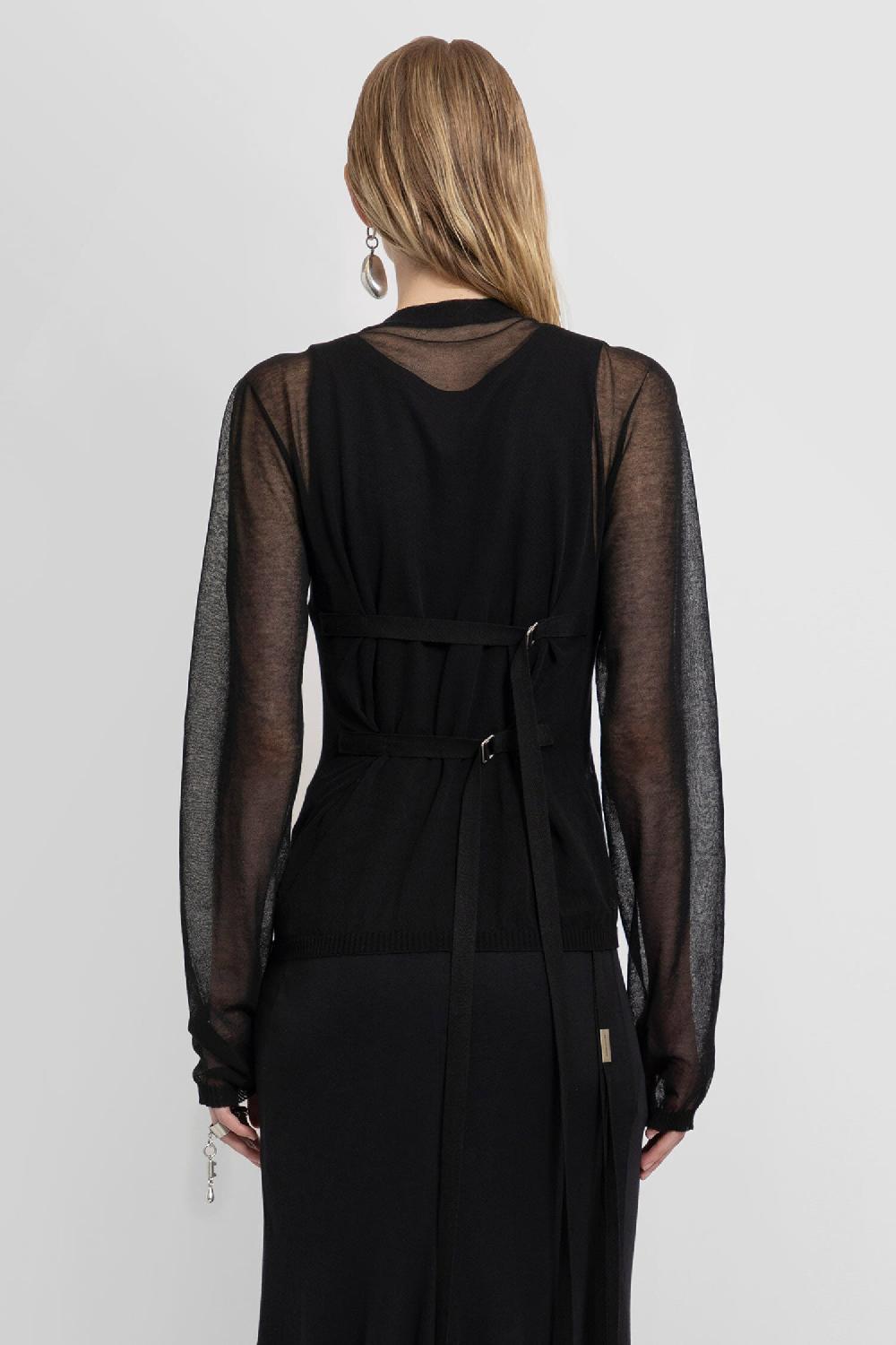 Antonioli ANN DEMEULEMEESTER WOMAN BLACK T-SHIRTS & TANK TOPS