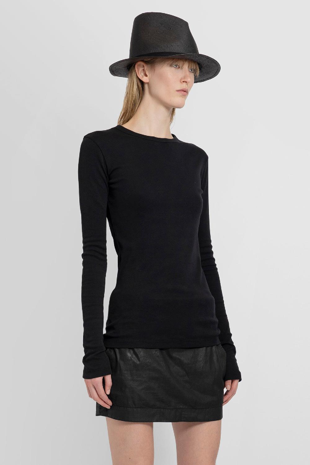 Antonioli ANN DEMEULEMEESTER WOMAN BLACK T-SHIRTS & TANK TOPS