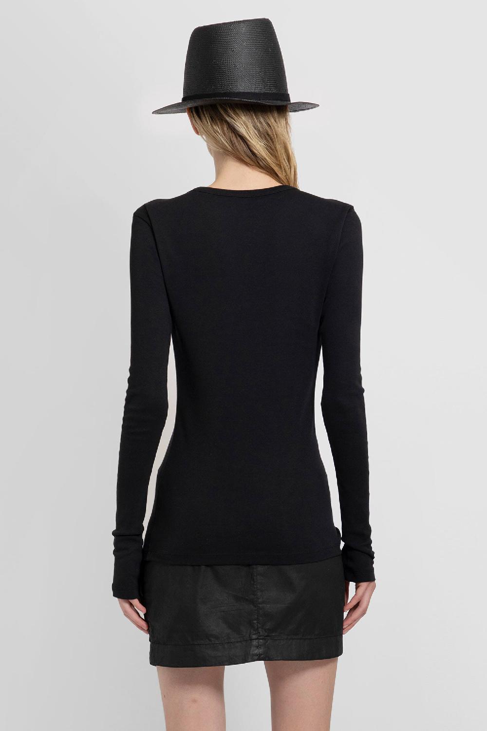 Antonioli ANN DEMEULEMEESTER WOMAN BLACK T-SHIRTS & TANK TOPS