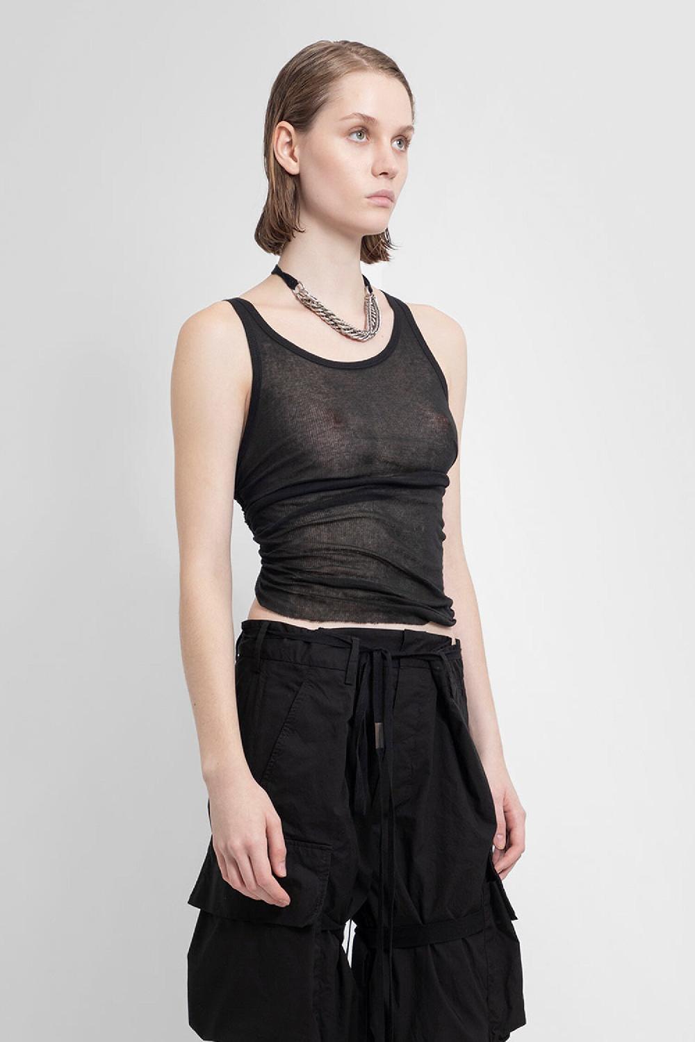 Antonioli ANN DEMEULEMEESTER WOMAN BLACK T-SHIRTS & TANK TOPS