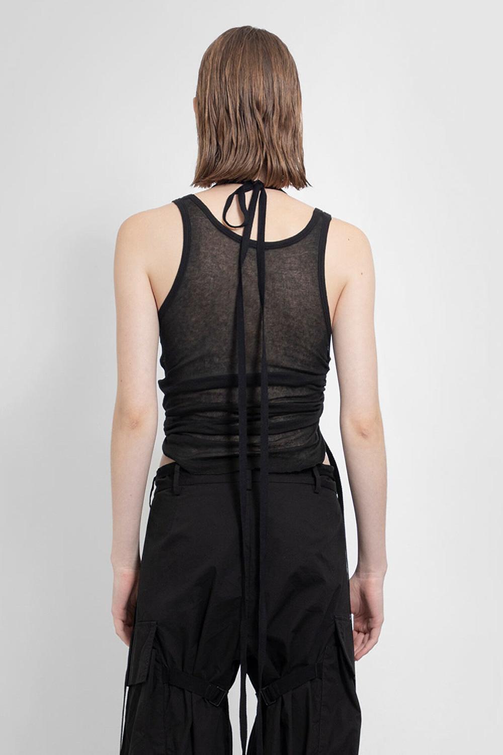 Antonioli ANN DEMEULEMEESTER WOMAN BLACK T-SHIRTS & TANK TOPS