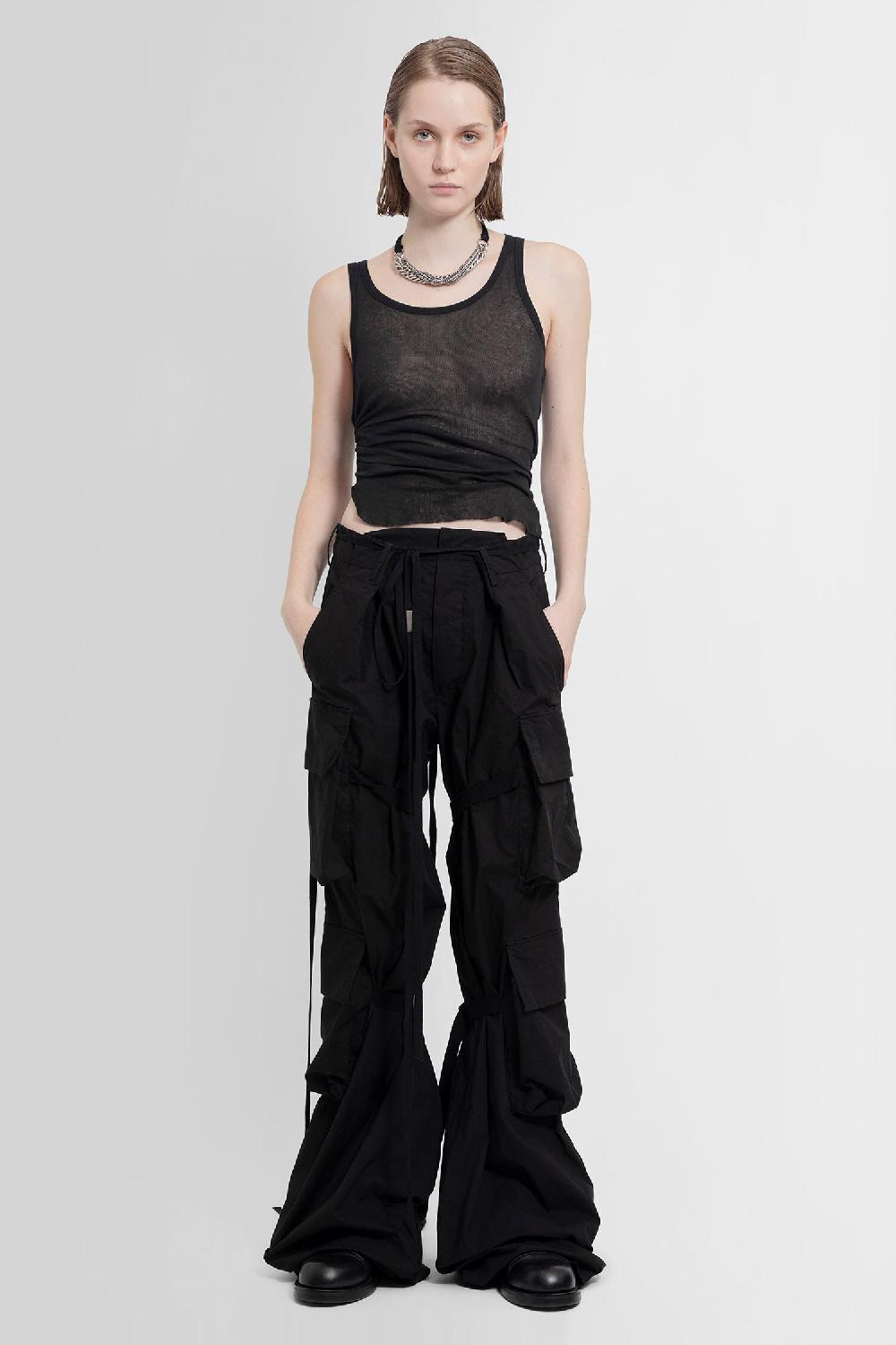 Antonioli ANN DEMEULEMEESTER WOMAN BLACK T-SHIRTS & TANK TOPS