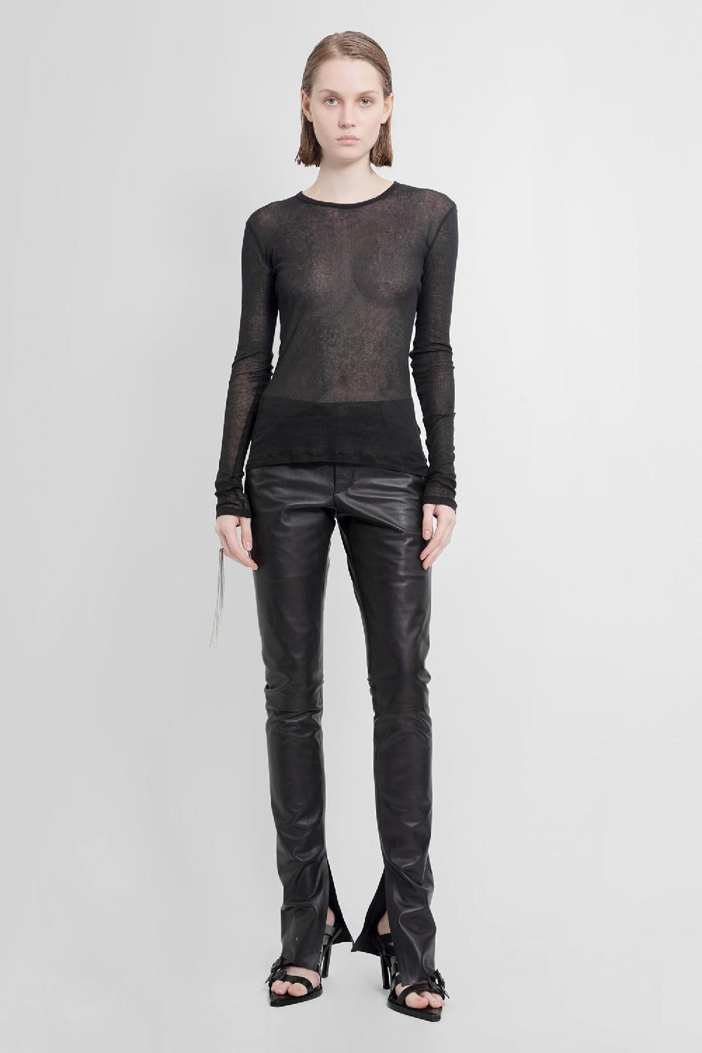 Antonioli ANN DEMEULEMEESTER WOMAN BLACK T-SHIRTS & TANK TOPS