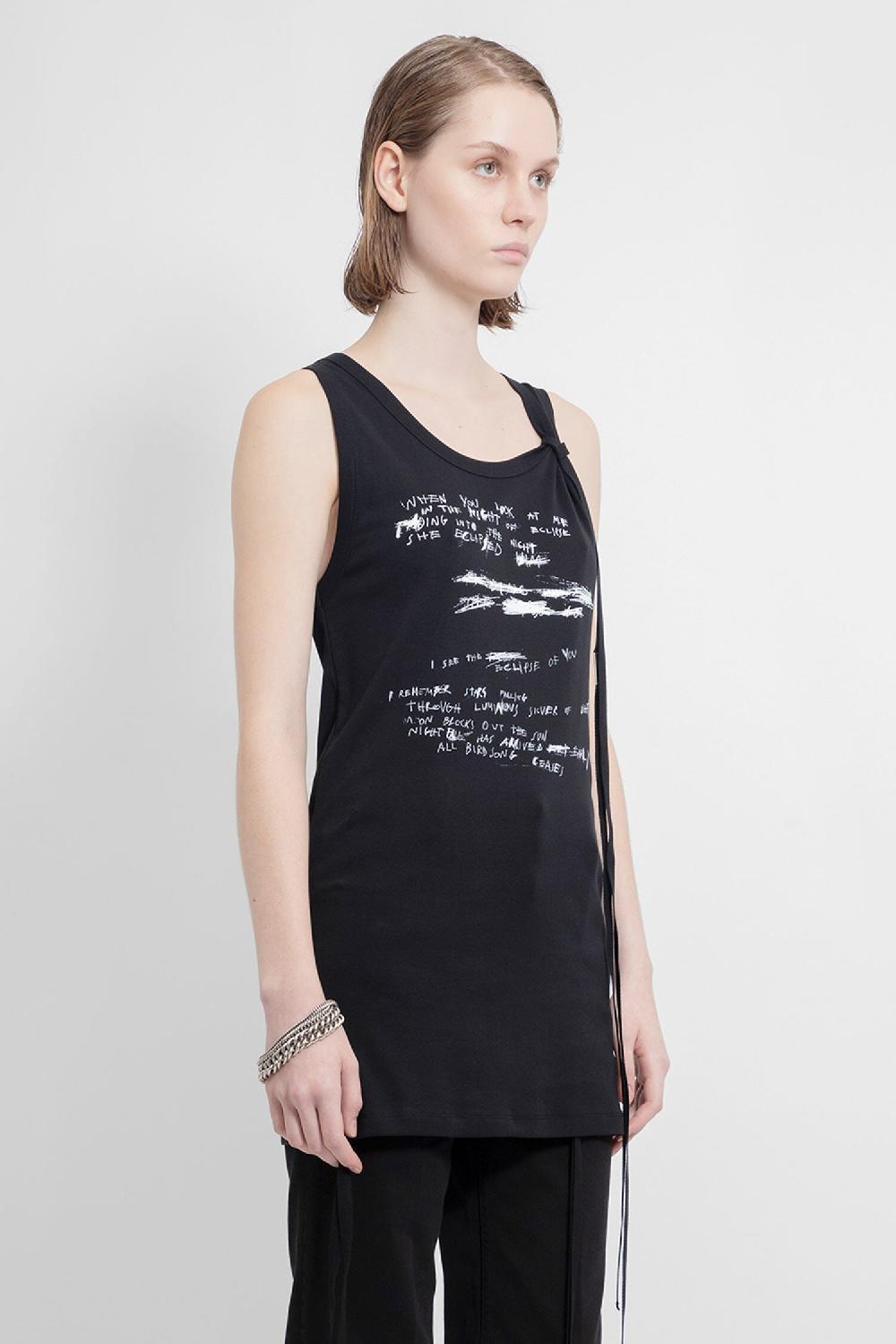 Antonioli ANN DEMEULEMEESTER WOMAN BLACK T-SHIRTS & TANK TOPS