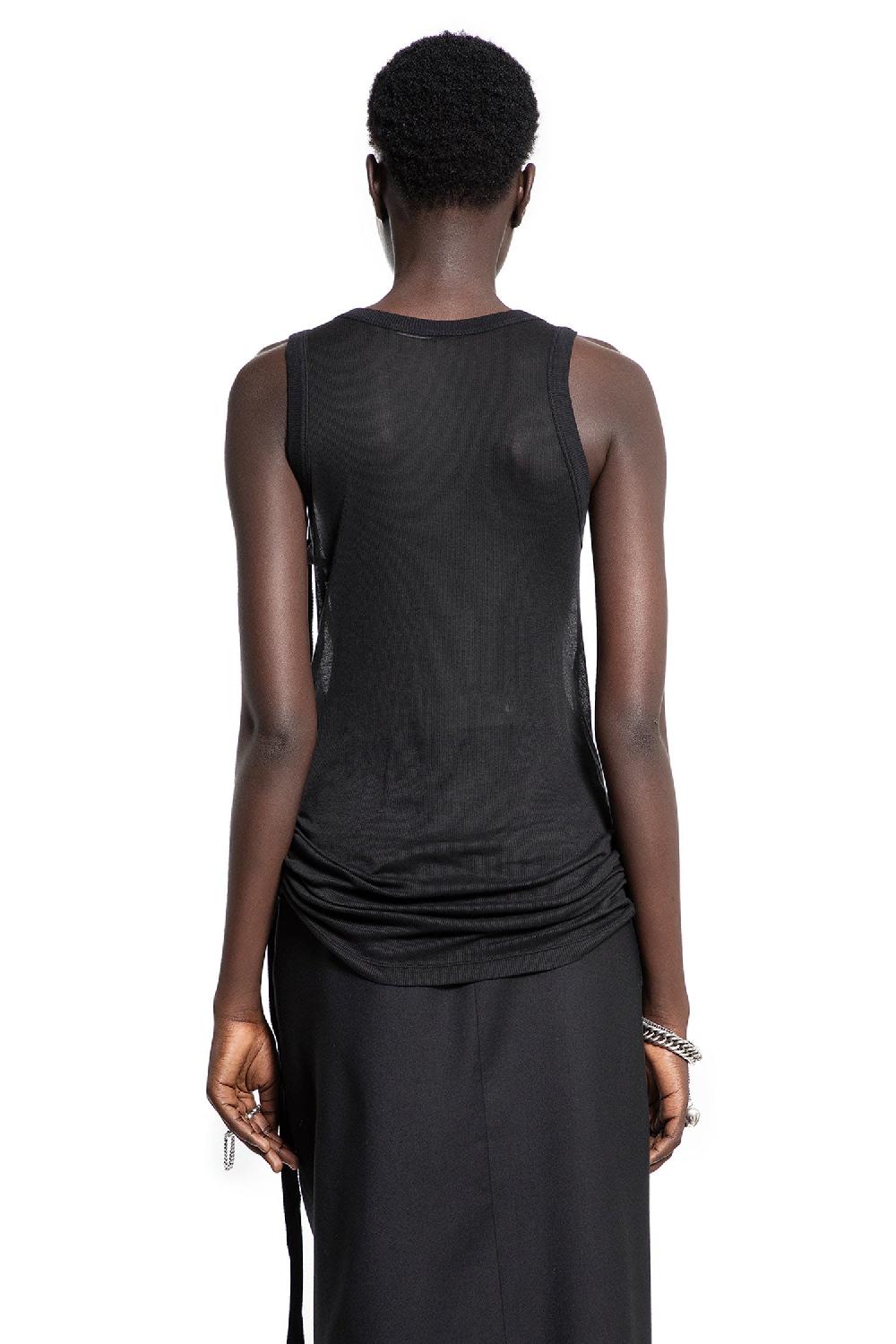 Antonioli ANN DEMEULEMEESTER WOMAN BLACK T-SHIRTS & TANK TOPS