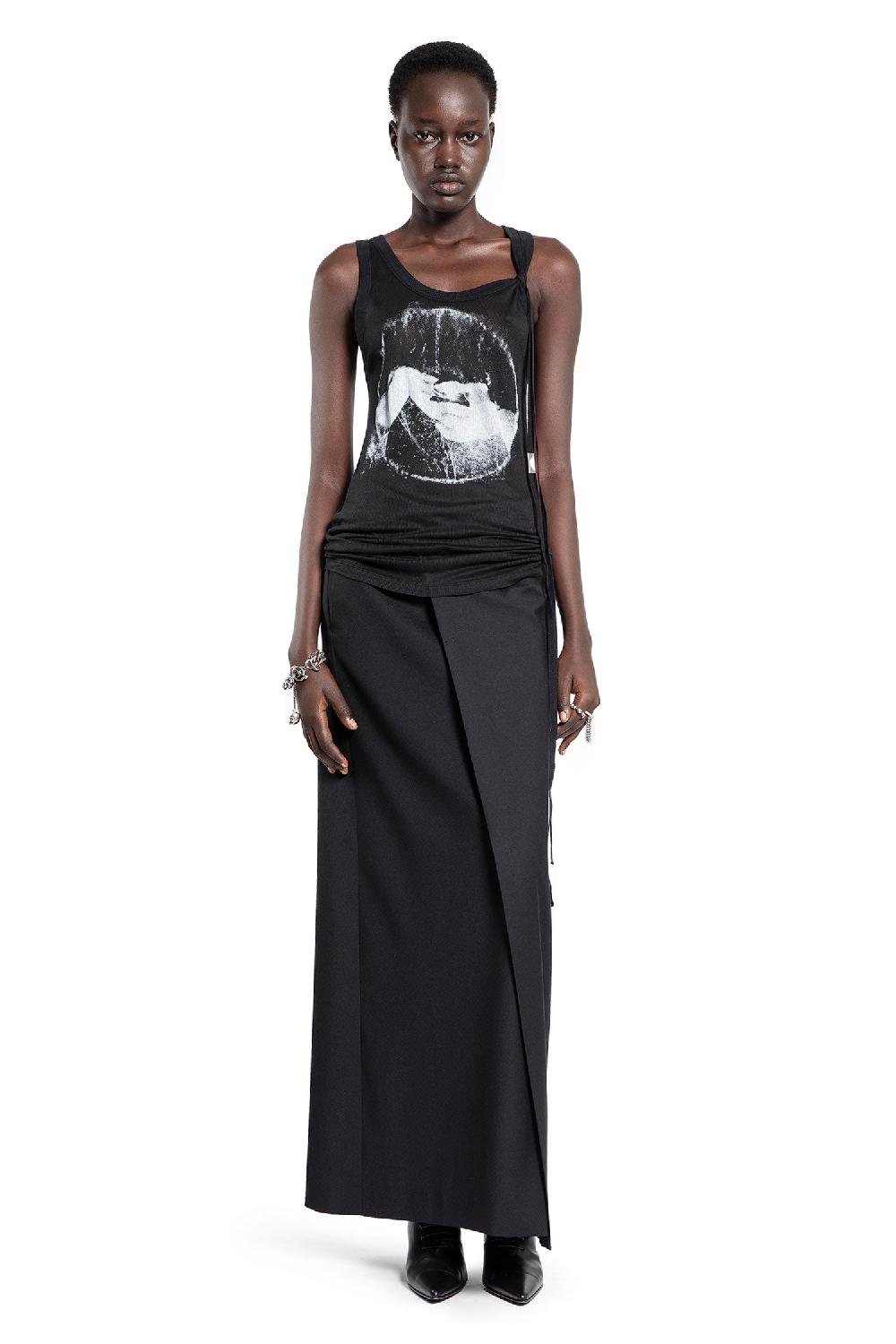 Antonioli ANN DEMEULEMEESTER WOMAN BLACK T-SHIRTS & TANK TOPS