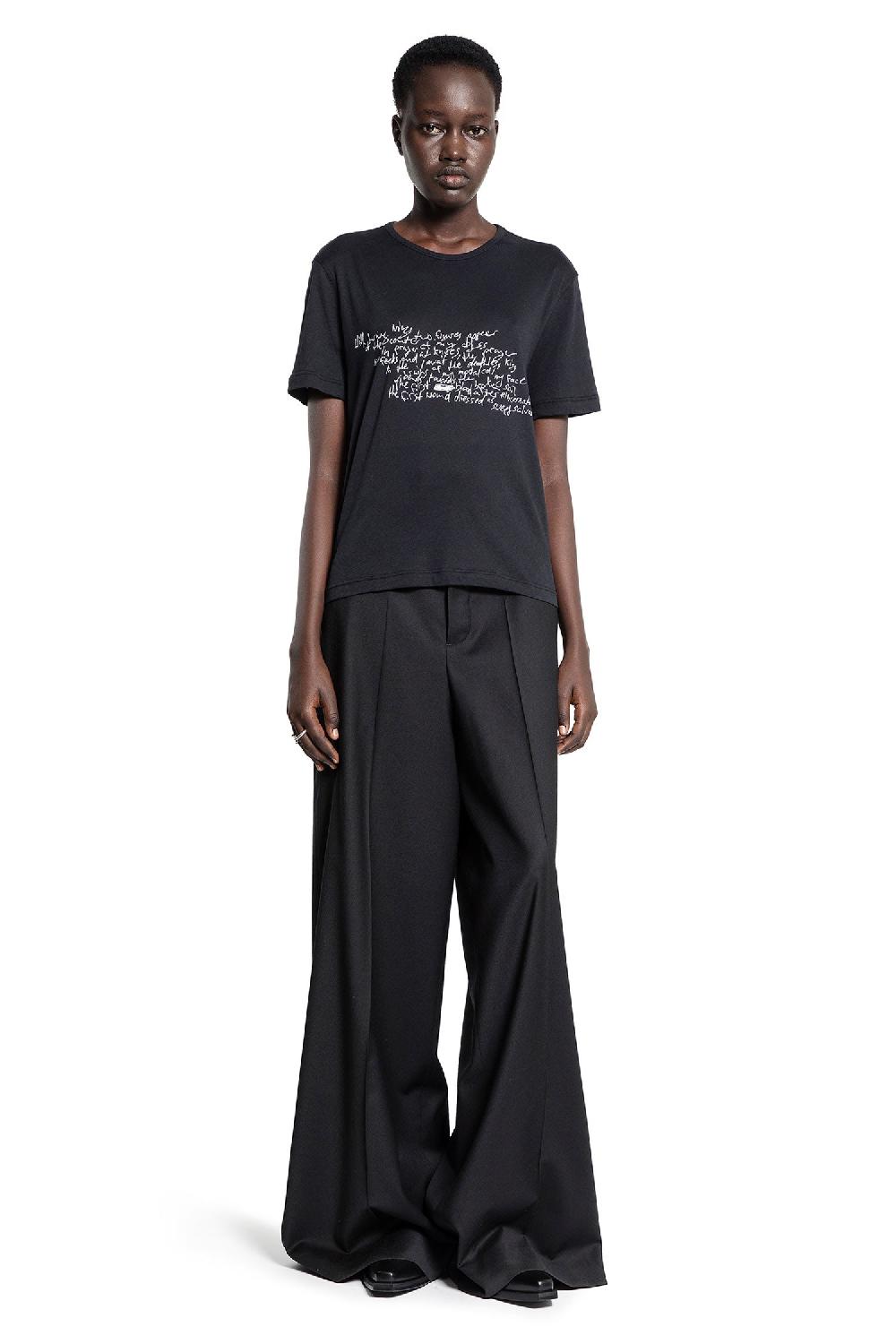 Antonioli ANN DEMEULEMEESTER WOMAN BLACK T-SHIRTS & TANK TOPS