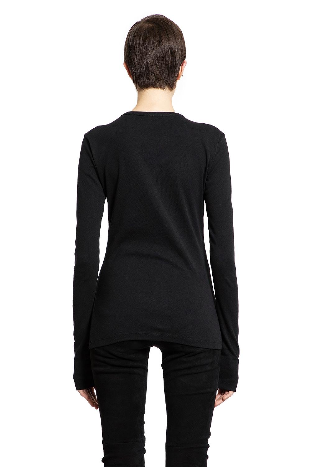 Antonioli ANN DEMEULEMEESTER WOMAN BLACK T-SHIRTS & TANK TOPS
